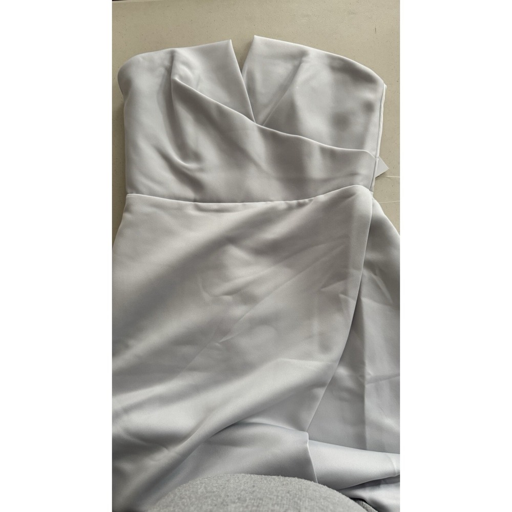 Strapless Bodycon Maxi Dress High Slit Evening Formal Gown Dress 8 Prom Glam - Picture 4 of 13
